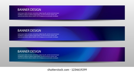 Vector banners in gradient colors with abstract fluid shapes. flyer and cover designs, brochure . Vector illustration