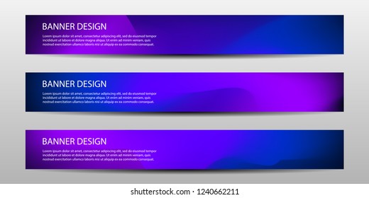 Vector banners in gradient colors with abstract fluid shapes. flyer and cover designs, brochure . Vector illustration