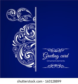 Vector banners with illustration of Christmas/New Year decor: ball and bow. Design elements of ornamental style
