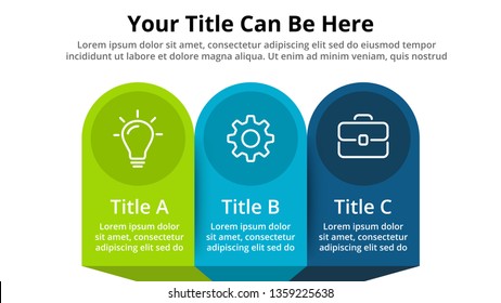 Vector banners infographic template. Stickers presentation slide. Business labels concept infographics. 3 options, parts, steps, processes.