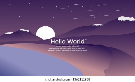 Vector banners with landscape illustration
