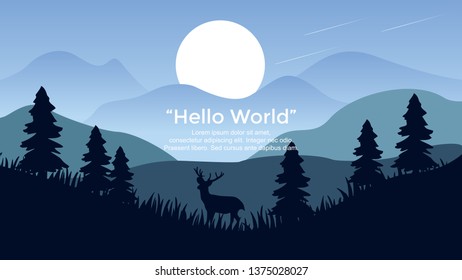 Vector banners with landscape illustration. Eps 10