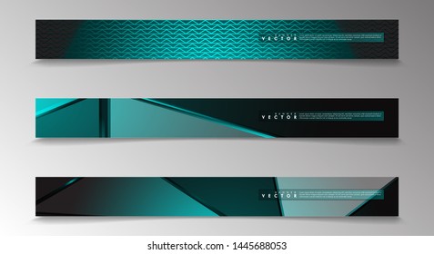 Vector banners with light blue backgrounds suitable for advertising and so on. technology design. eps 10