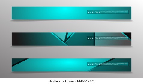 Vector banners with light blue backgrounds suitable for advertising and so on. technology design. eps 10