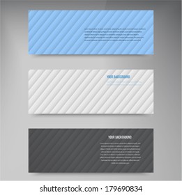 Vector banners and lines. Color web design set