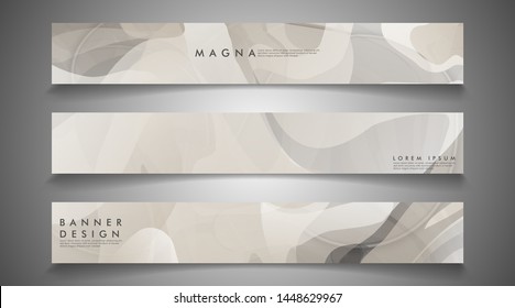 Vector banners with liquid wave background suitable for advertising and so on. technology design. eps 10