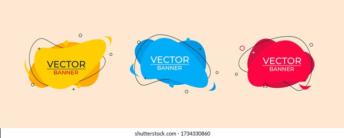 vector banners in minimalist style