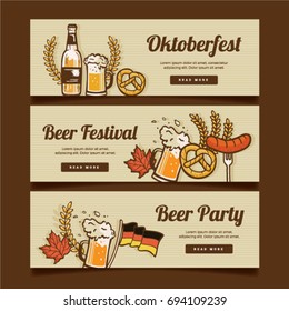 Vector banners for Oktoberfest 