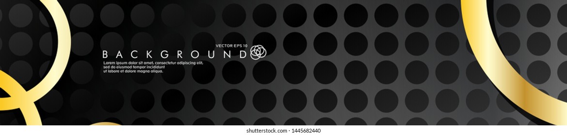 vector banners with overlapping golden circles, background designs for advertisements, and so on. eps 10