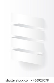 vector banners, paper ribbon on white paper 