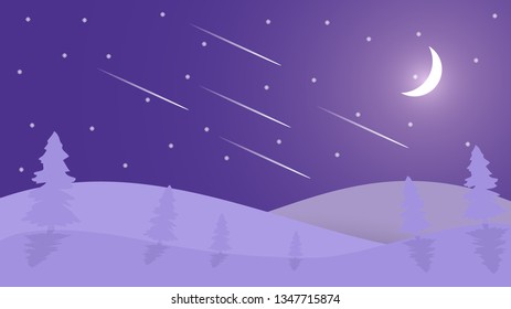 Vector banners with polygonal landscape illustration