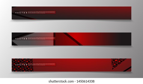 Vector banners with red backgrounds suitable for advertising and so on. technology design. eps 10