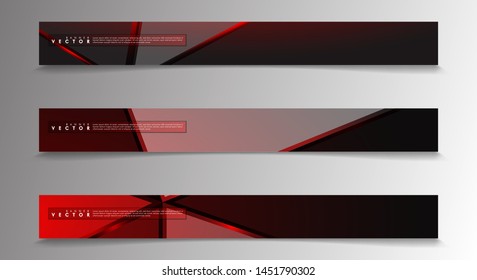 Vector banners with red backgrounds suitable for advertising and so on. technology design. eps 10