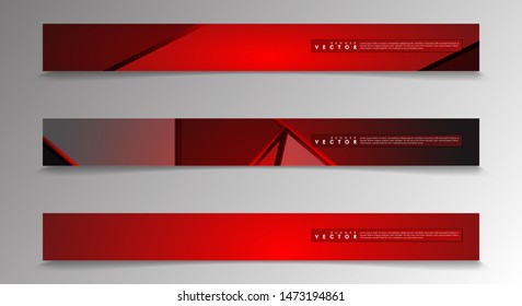 Vector banners with red backgrounds suitable for advertising and so on. technology design. eps 10