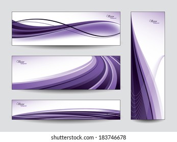 Vector Banners. Set of 4.