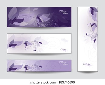 Vector Banners. Set of 4.