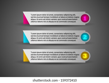 Vector banners set with color background 
