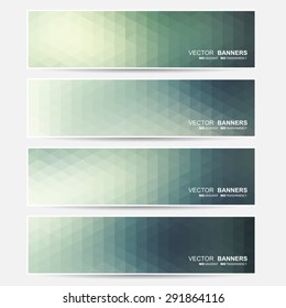 Vector banners set. Does not contain gradient and transparency.