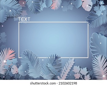Pancartas vectoriales con hojas tropicales verdes sobre fondo negro. Diseño botánico exótico para cosméticos