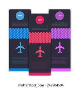 Vector banners set. Modern triangle banner. Vector illustration