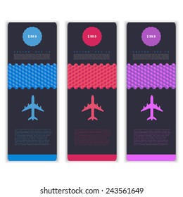 Vector banners set. Modern triangle banner. Vector illustration