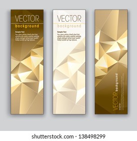 Vector Banners. Set of Three. Abstract Backgrounds in Eps10 Format.