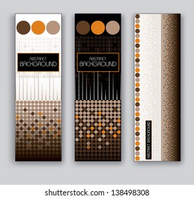 Vector Banners. Set of Three. Abstract Backgrounds in Eps10 Format.