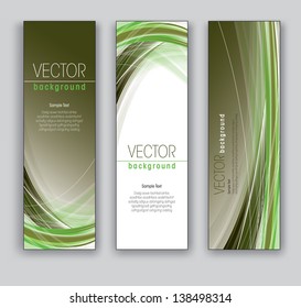Vector Banners. Set of Three. Abstract Backgrounds in Eps10 Format.