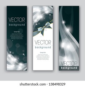 Vector Banners. Set of Three. Abstract Backgrounds in Eps10 Format.