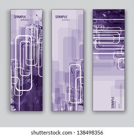 Vector Banners. Set of Three. Abstract Backgrounds in Eps10 Format.