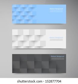 Vector banners and squares. Color set