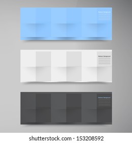 Vector banners and squares. Color set