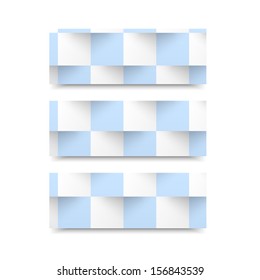 Vector banners and squares. Color and set