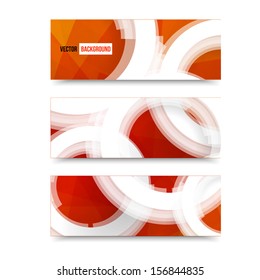 Vector banners and squares. Color set