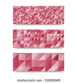 Vector banners and squares. Color and set