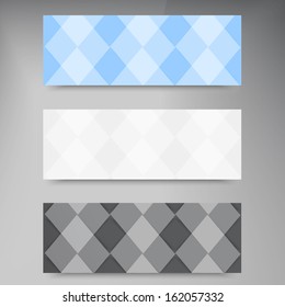Vector banners and squares. Color and set
