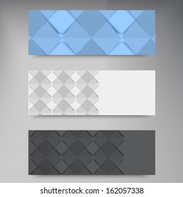 Vector banners and squares. Color and set