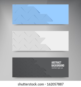 Vector banners and squares. Color and set