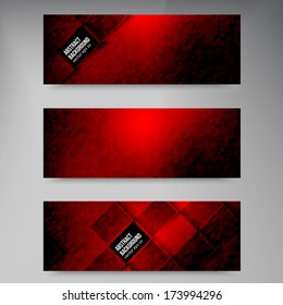 Vector banners and squares. Color set