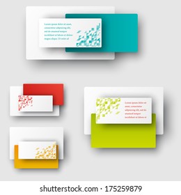 Vector banners and squares. Color set and mosaic