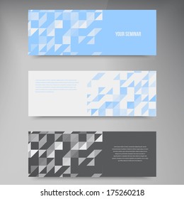 Vector banners and squares. Color set and mosaic