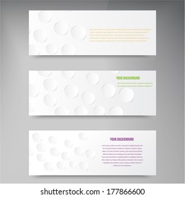 Vector banners and squares. Color set