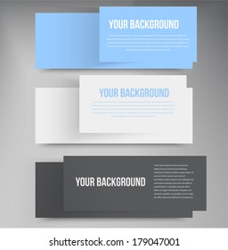 Vector banners and squares. Color set