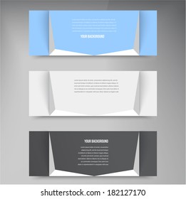 Vector banners and squares. Design Color set