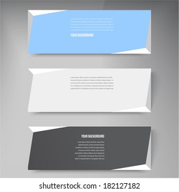 Vector banners and squares. Design Color set