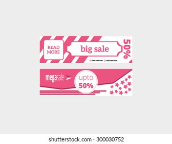 vector banners template big sale set