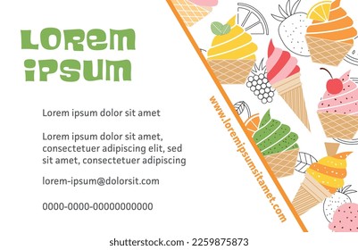 Vector banners of tropical fruits with seamless pattern. Design for juices, ice cream, natural cosmetics, sweets and pastries with fruit filling, dessert menu, health products. With place for text.