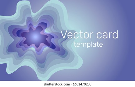 Banderas vectoriales con efecto volumétrico en color lila. Ilustración al estilo japonés cortando papel. Marco de texto para diseño, afiche, tarjeta de presentación.