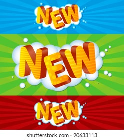 Vector banners for your new services/products