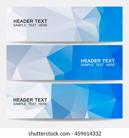 Vector banners.Geometrical Polygonal geometric background. Triangular texture